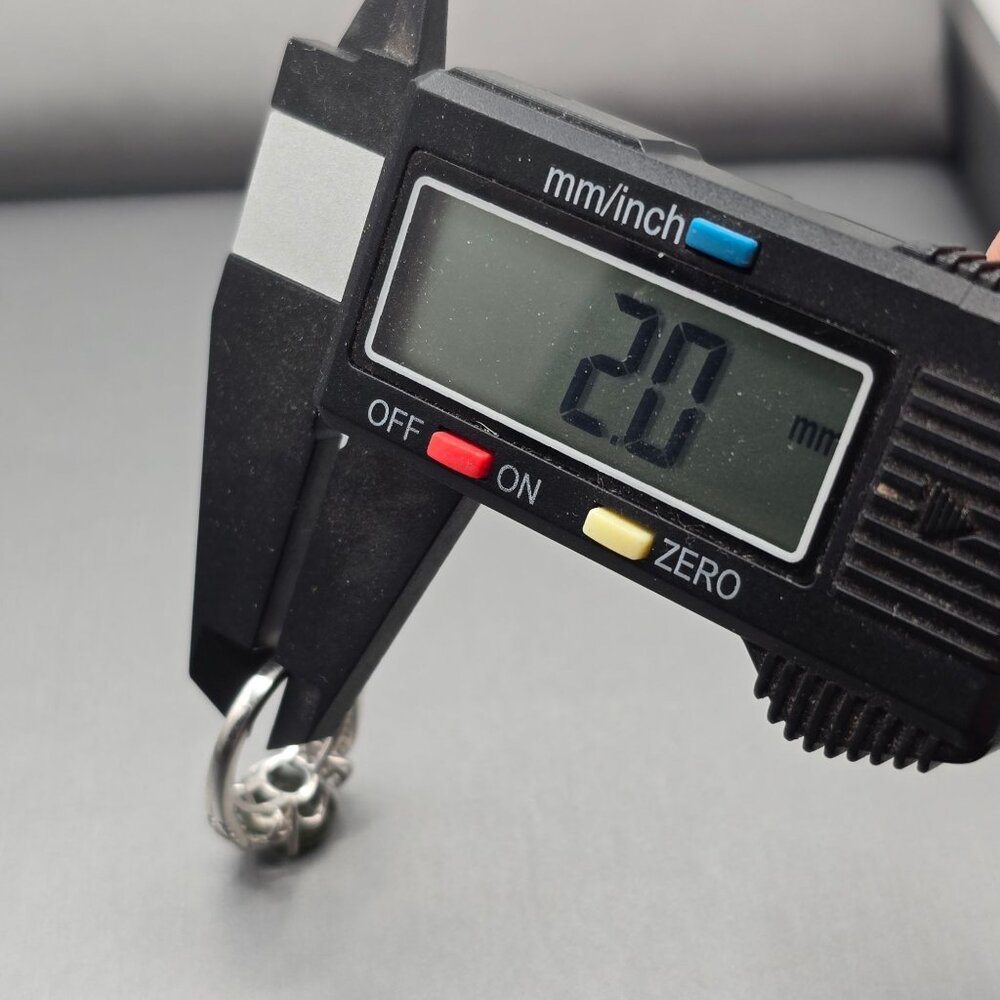 Sterling Silver Moldavite Statement Ring Size 5 Cathedral Setting Signed KYJ - Picture 11 of 15